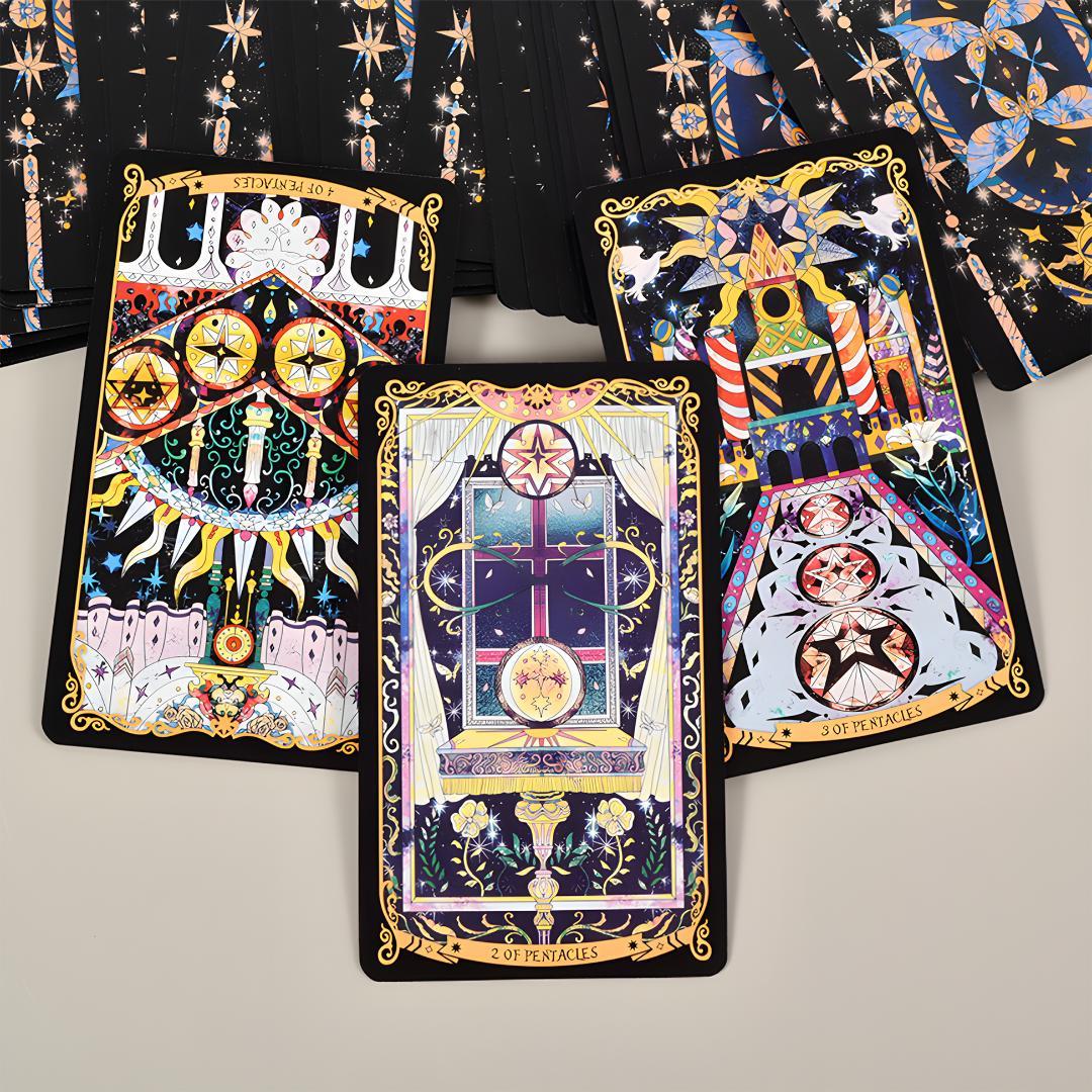 【正規品タロットカード】星々が煌めく幻想美✨星降る王国の物語のデッキ／デラックス
