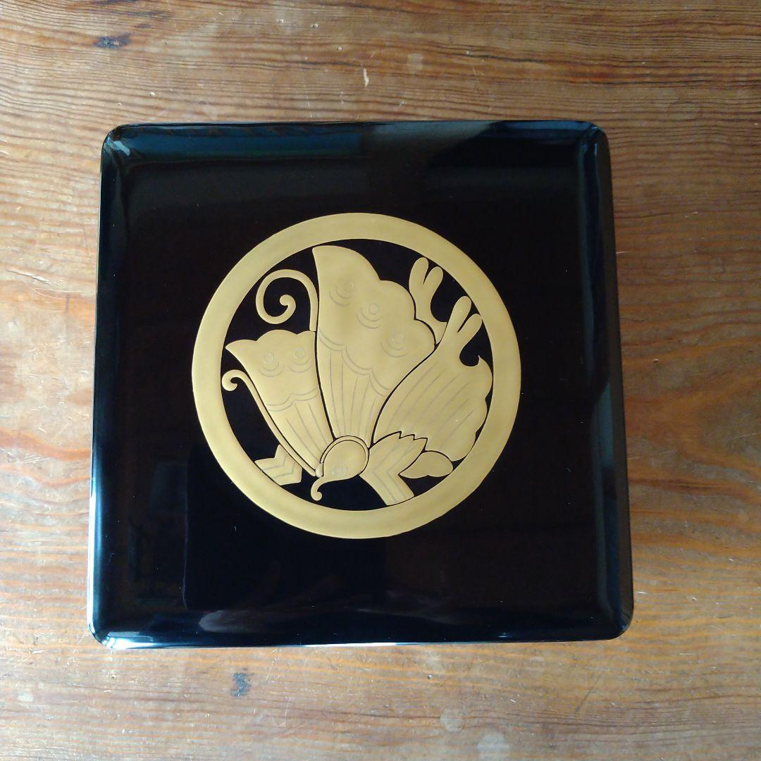 三越特注　揚羽の紋　３段重箱