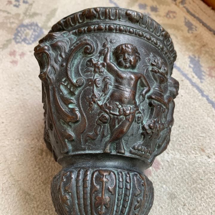 【花瓶/青銅器】ヴィンテージ　アンティーク　骨董品　年代物