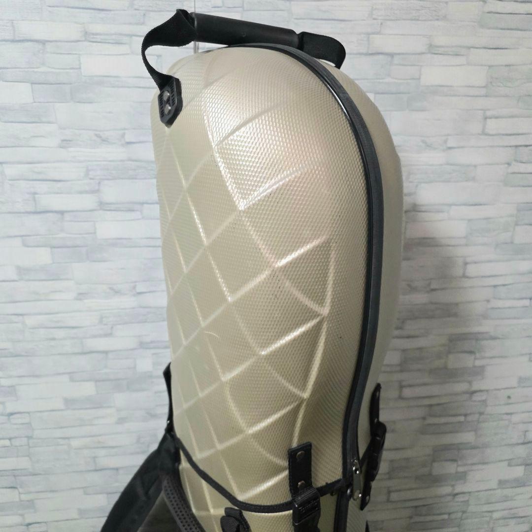 極美品 MEGA GOLF キャスター付 ハードケース キャディバッグ グレー