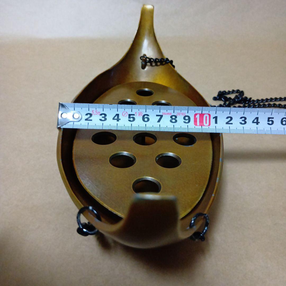 茶道具　唐銅吊舟花入