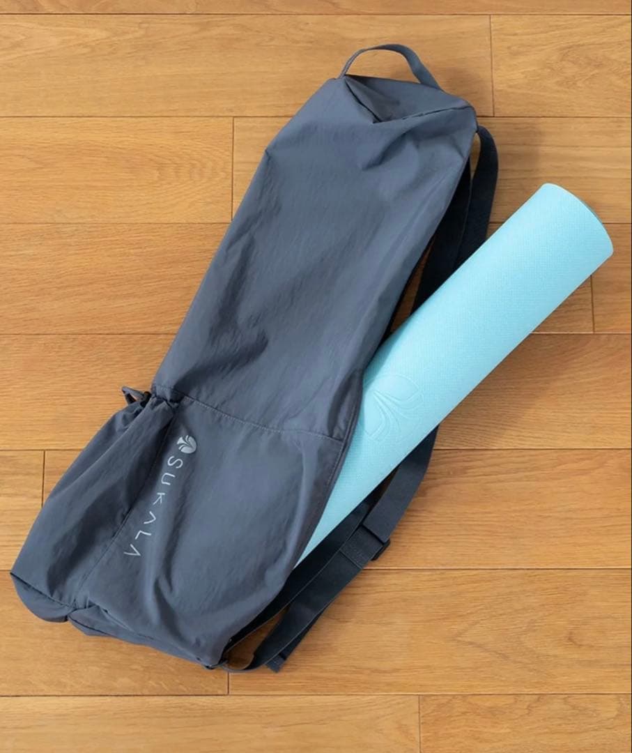 SUKARA リバーシブルヨガマット6mm レモンライム　ケース付き