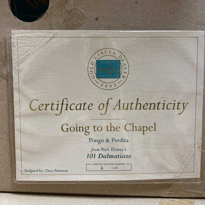 WDCC ディズニー 101匹わんちゃん ポンゴ&パーディタ フィギュア 陶器製
