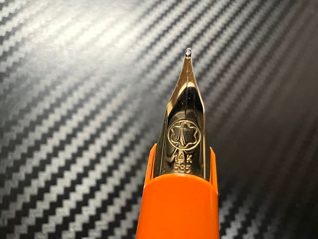 美品 モンブラン ジェネレーション 万年筆 オレンジ F 細字