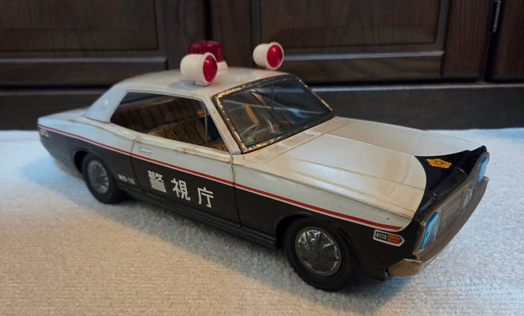 【箱付】【年代物】イチコー　グロリア　パトロールカー　ブリキ