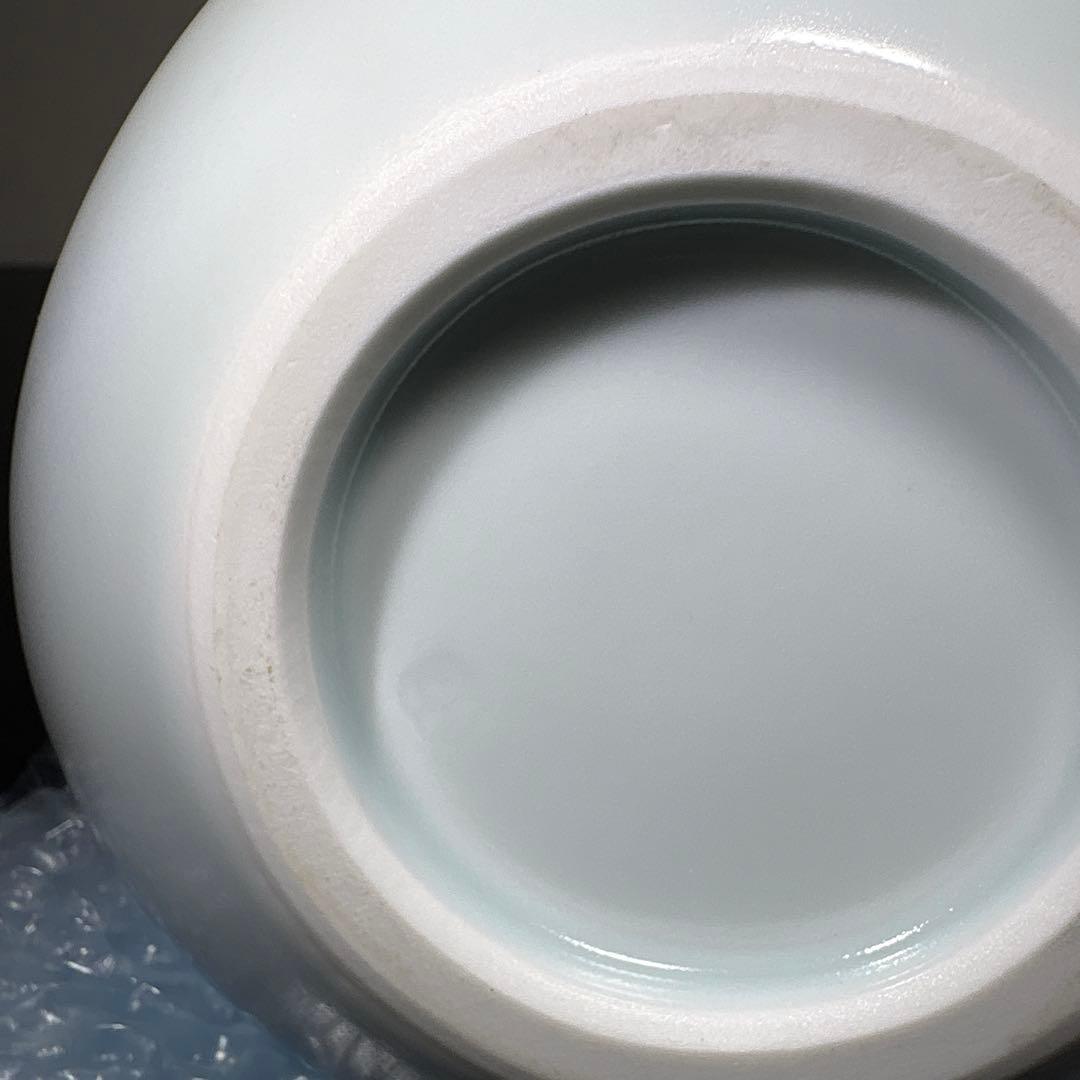 真作　人間国宝　前田昭博　白瓷手付鉢