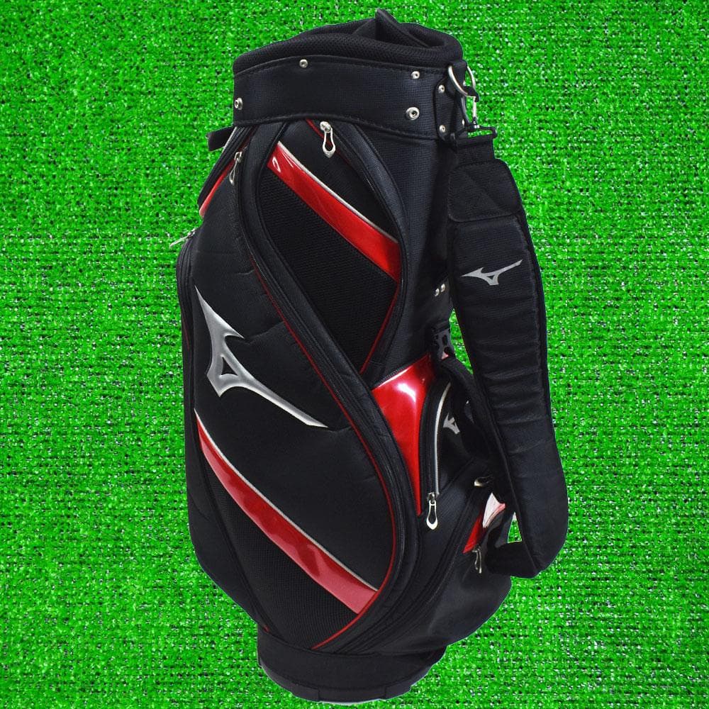 MIZUNO/ズノ ゴルフ 軽量キャディバッグ９型【ブラック/レッド】美品！