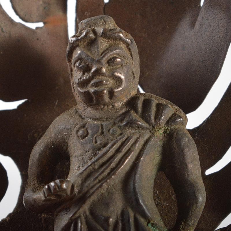 恋毬　仏教美術　古銅　不動明王　仏像　置物　V　R5243