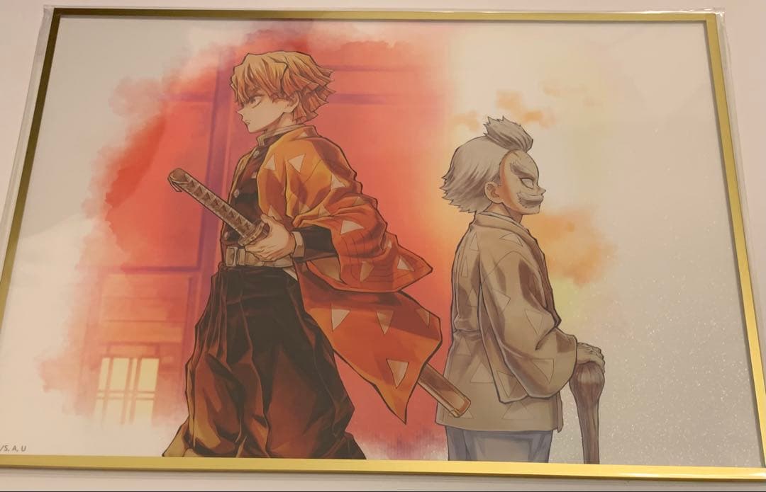 鬼滅の刃 C106 「繋ぐ」「善逸と爺ちゃん」 B賞 アクリル色紙