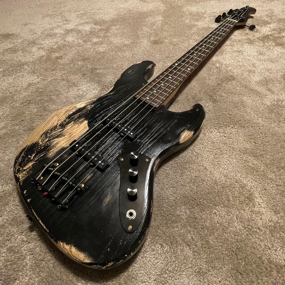 FGN フジゲン 5弦ベース サドウスキーピックアップ アッシュボディ ブラック