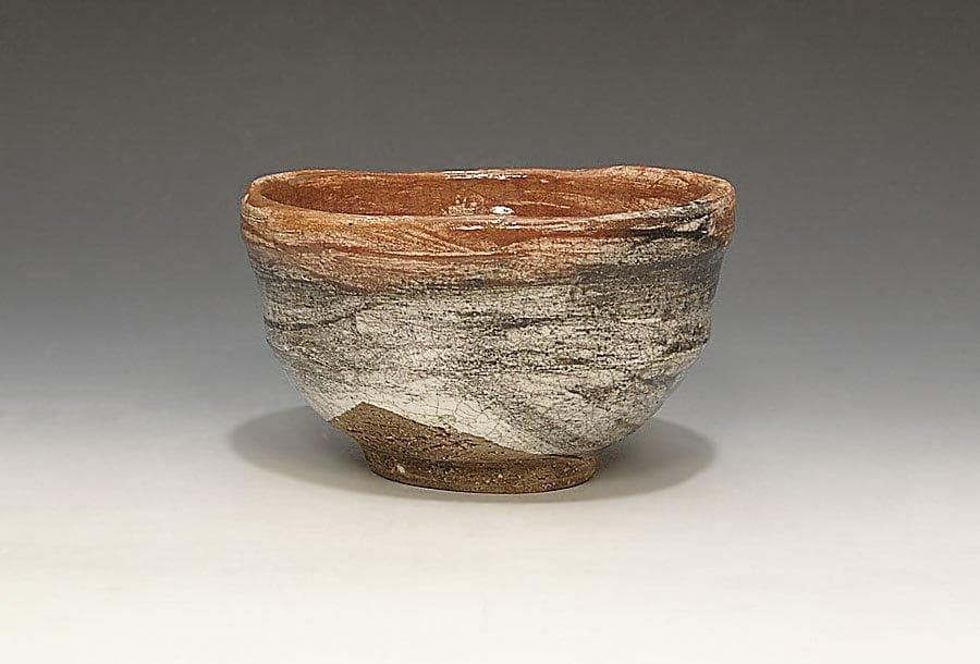 仁阿弥道八　二代目　高橋道八　作　赤楽茶碗　八代道八識箱　美品