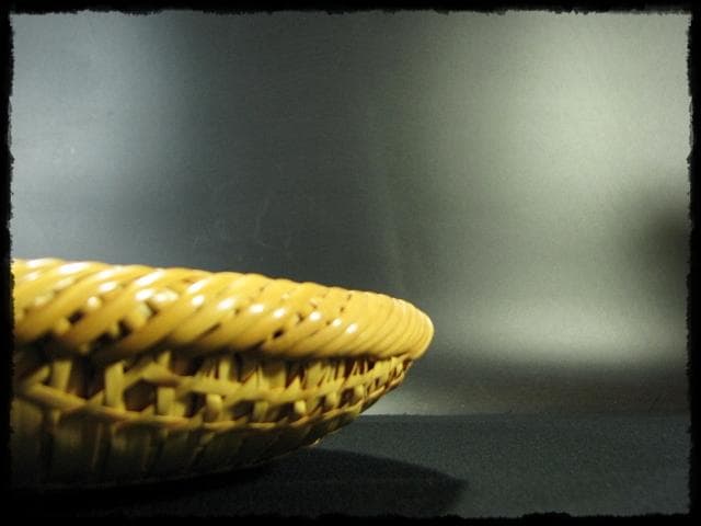 田中 篁斎 宗全好 平 炭斗 炉風炉 一双 網代 茶道具 炭道具 f137