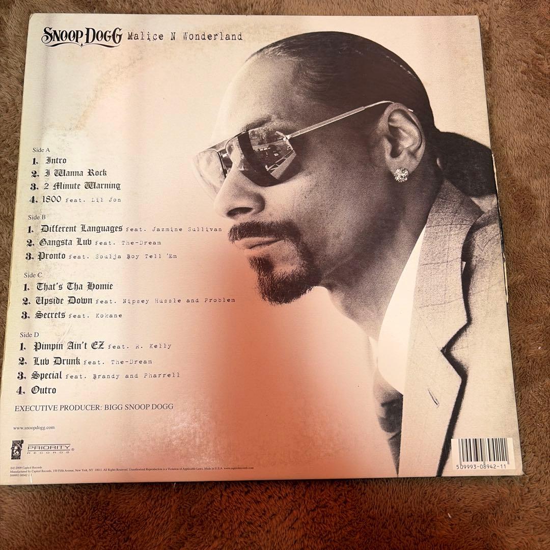 Snoop Dogg Malice N Wonderland レコード　レア盤