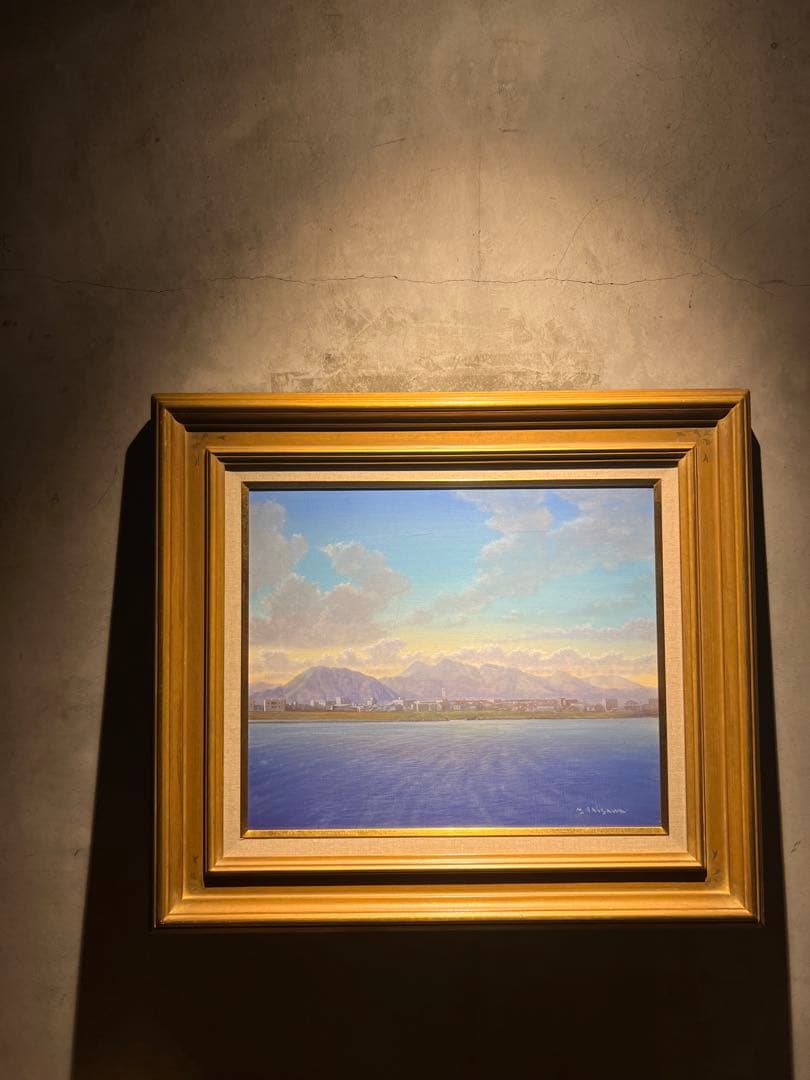 他の方発送×　鬼沢泰治　肉筆油彩画　直筆サインあり