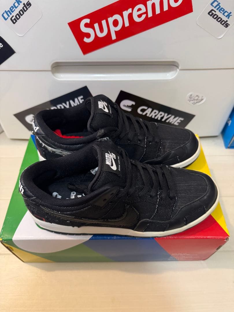 WastedYouth×NikeSBDunkLowBlackDenimVERDY