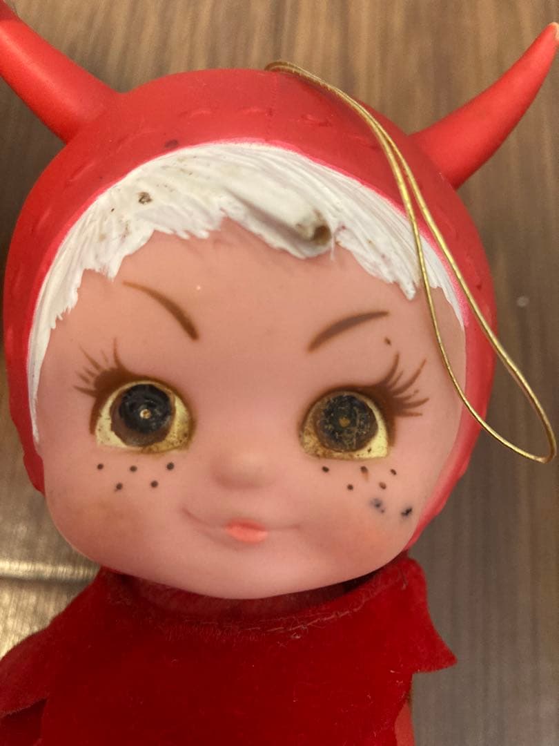 赤い悪魔の人形　kamar社　デビル　ソフビ　1970年代　ヴィンテージ