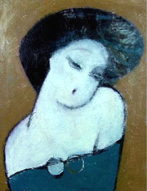 油絵 菅家令子 絵 絵画 インテリア 額付(白) F8-42023 人物 女性像