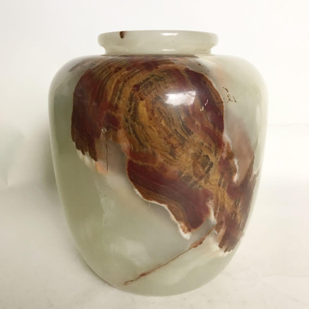 花瓶　大理石　高さ：20.6cm程度