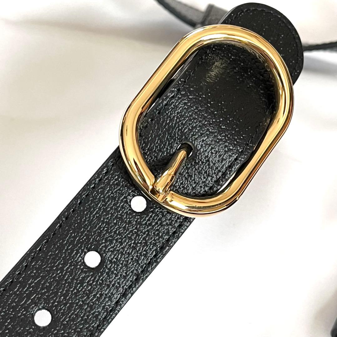 【美品】GUCCI グッチ ペット 犬 ハーネス 胴輪 レザー ブラック 黒