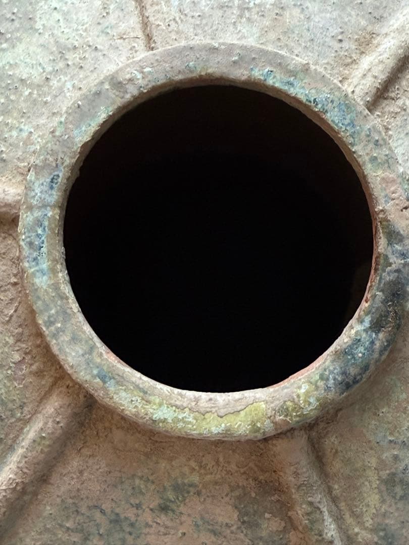 DT664 中国美術 漢緑釉 銀化 傘壷 古陶磁