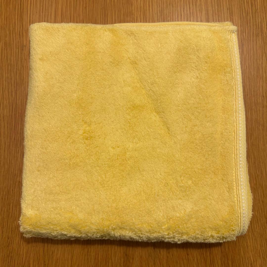 新品未使用品 ウチノしあわせタオル スモールバスタオル 2枚セット イエロー