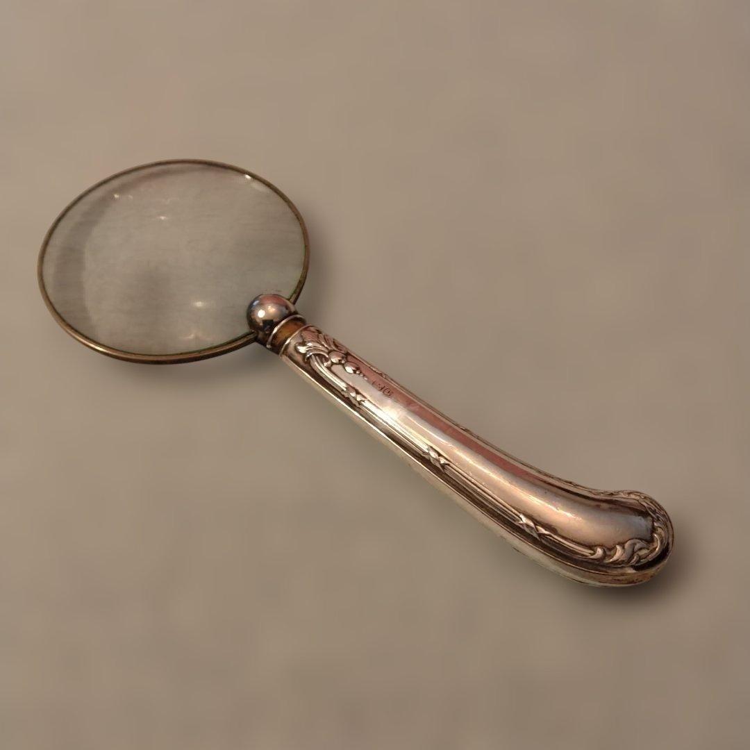 お値下げ　イギリス　純銀ハンドル　ルーペ