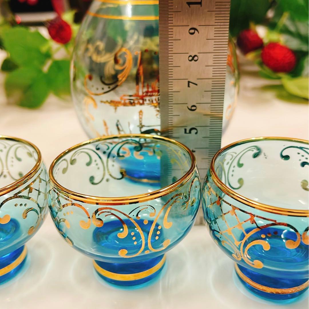 大幅値下げ！新品★未使用　ベネチアングラス5客&ボトルセット