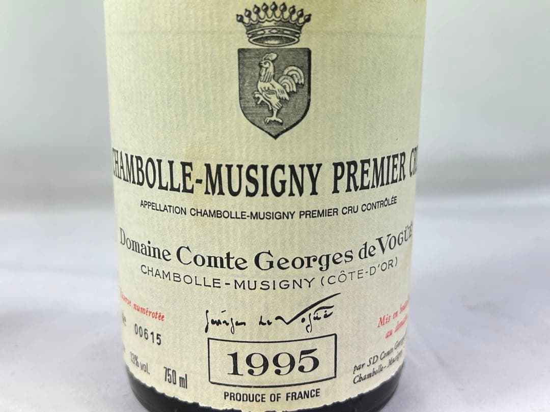 未開栓 コント ジョルジュ ド ヴォギュエ シャンボール ミュジニー 1995