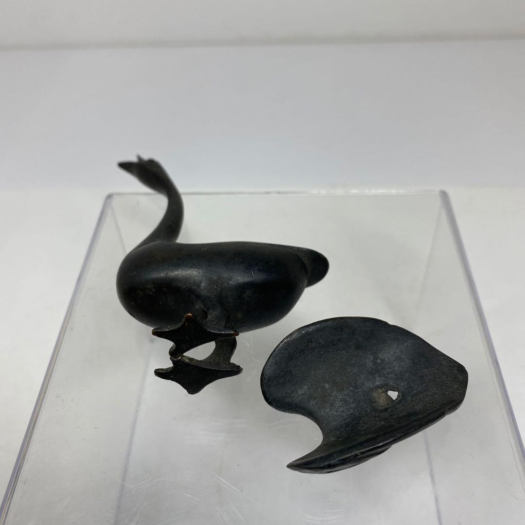 古銅　カモ　香炉　121g トトチ　東さ7-0330☆2F