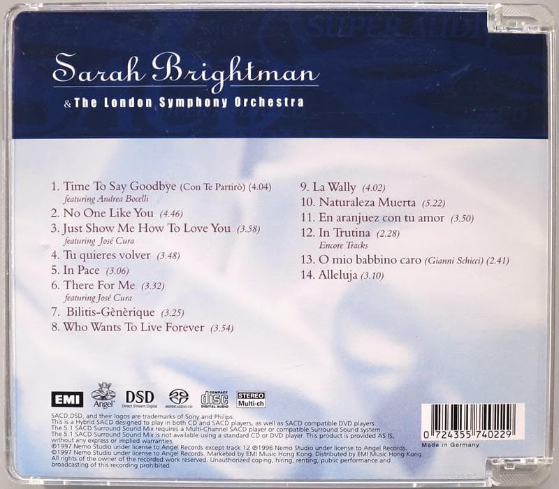 (Hybrid SACD) サラ・ブライトマン 『Time To Say～』