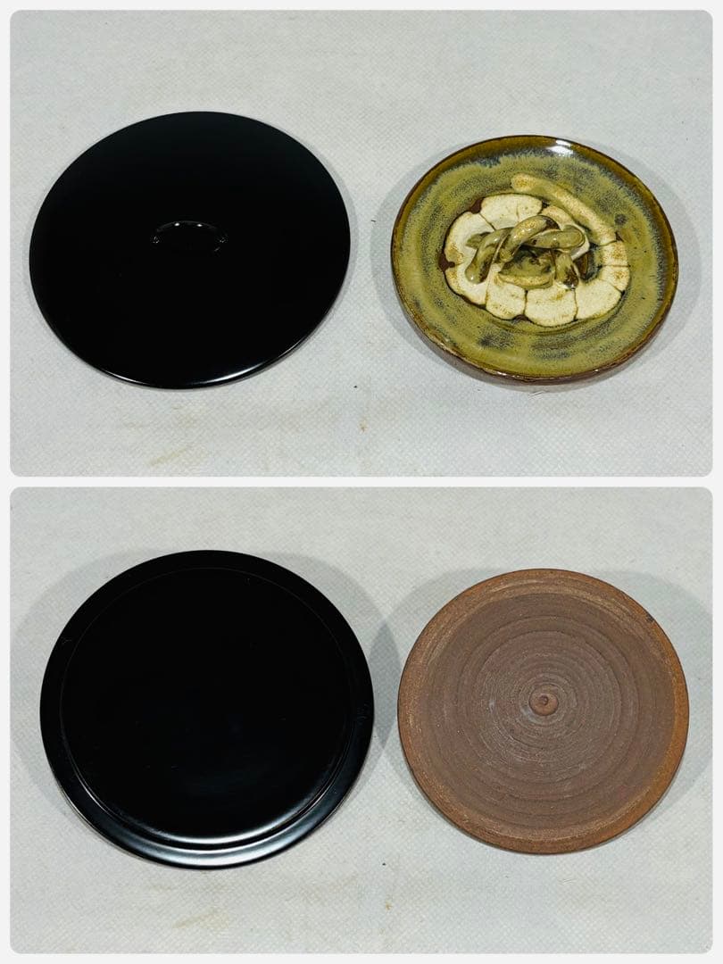 小代焼(小岱焼) 近重治太郎作 水指　美品　共箱　茶道具　替蓋付　送料込