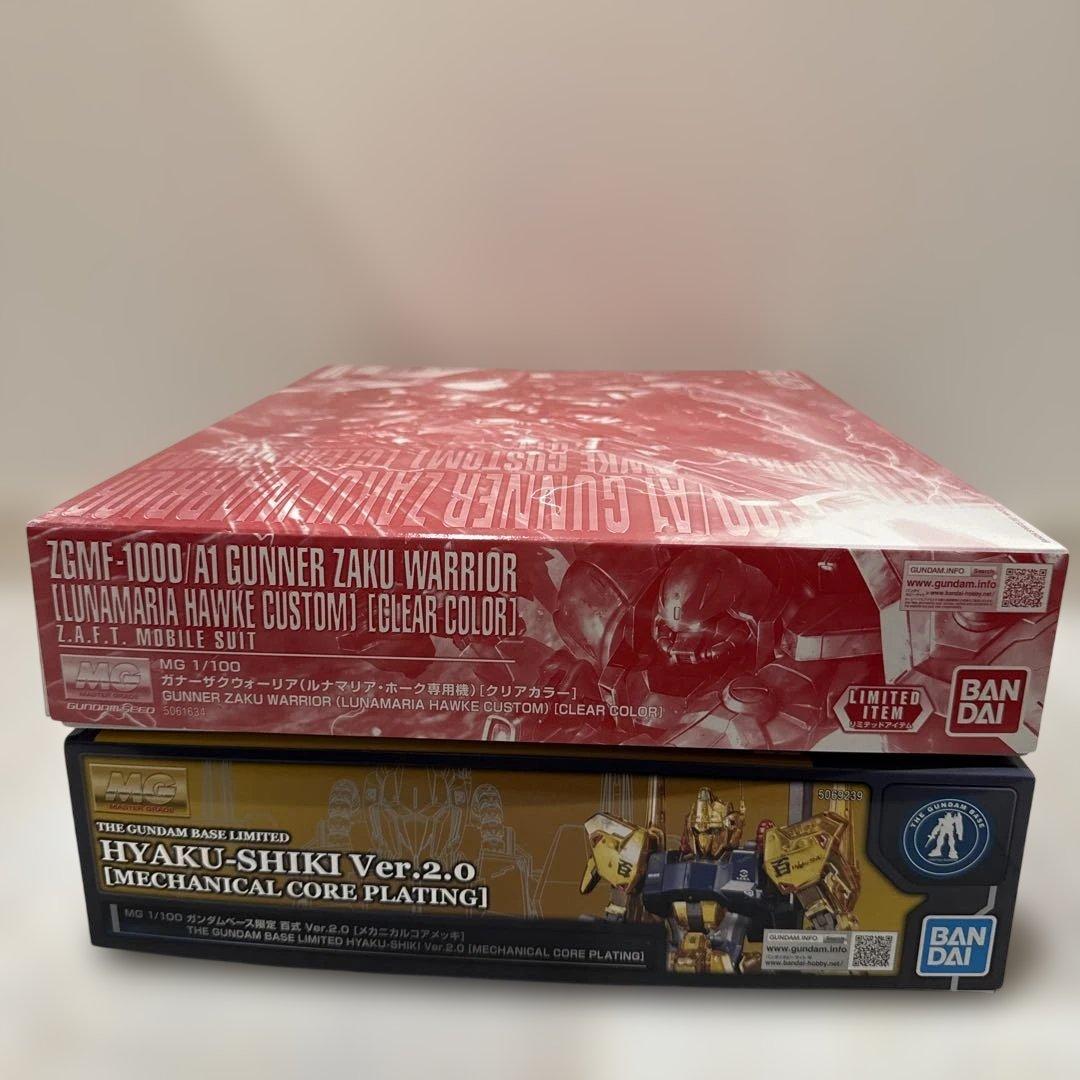 MG 百式[メカニカルコアメッキ]、ガナーザクウォーリア［クリアカラー］セット
