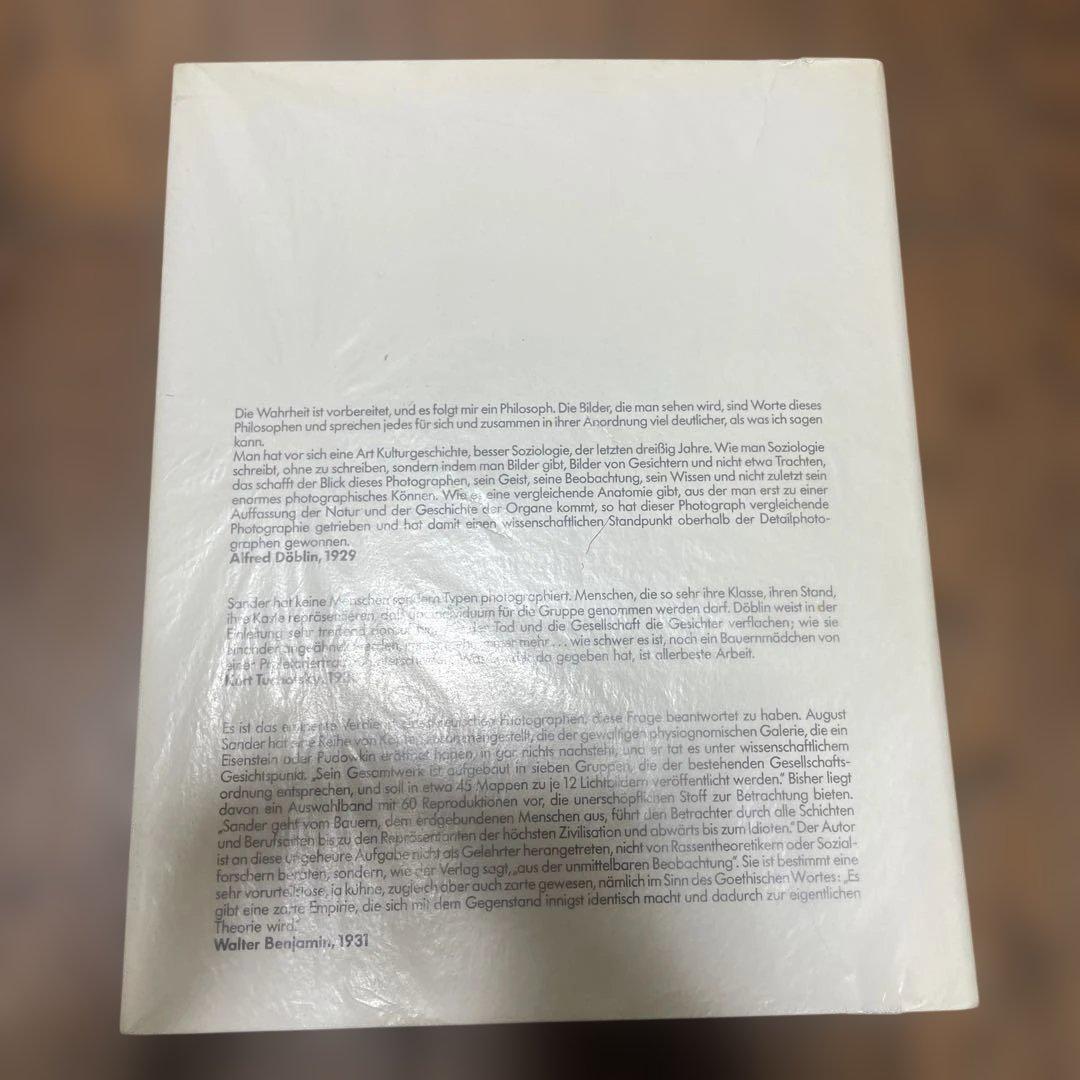 August Sander アウグスト・ザンダー　20世紀の人間たち　ドイツ語版