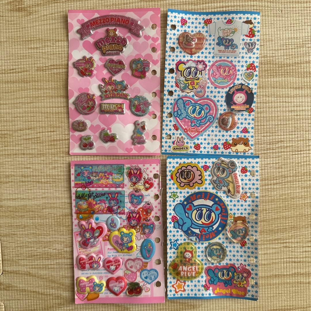 平成レトロ/完成品シール帳/レア品/ナルミヤブランド/ぷくぷく、おはじきシール有