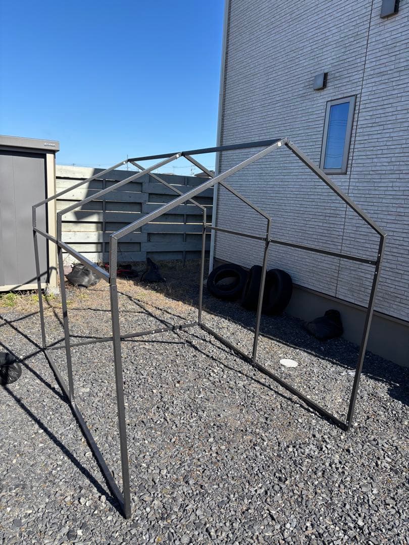 バイク 自転車　ガレージ 物置 2台用 幅170cm×奥行230cm 高耐水