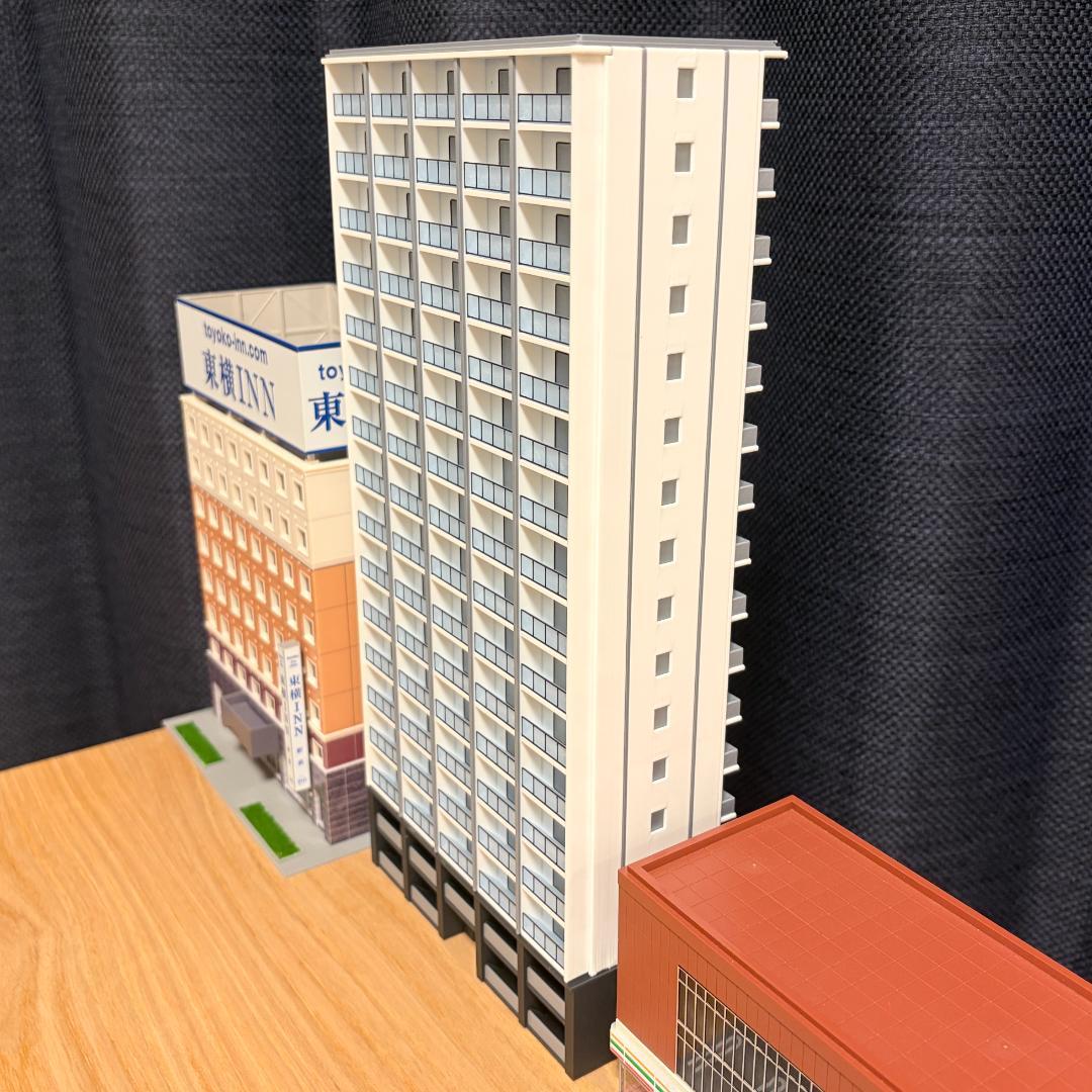 Nゲージ 都市型マンションE（完成品）模型 ストラクチャー 試作品