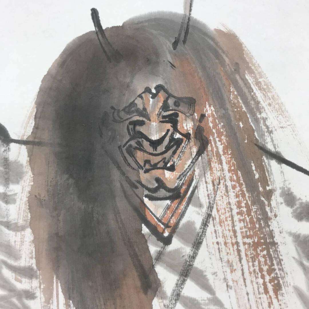 【真作】河合英忠/能図/能舞図/人物図/掛軸/名家伝来/AB-927