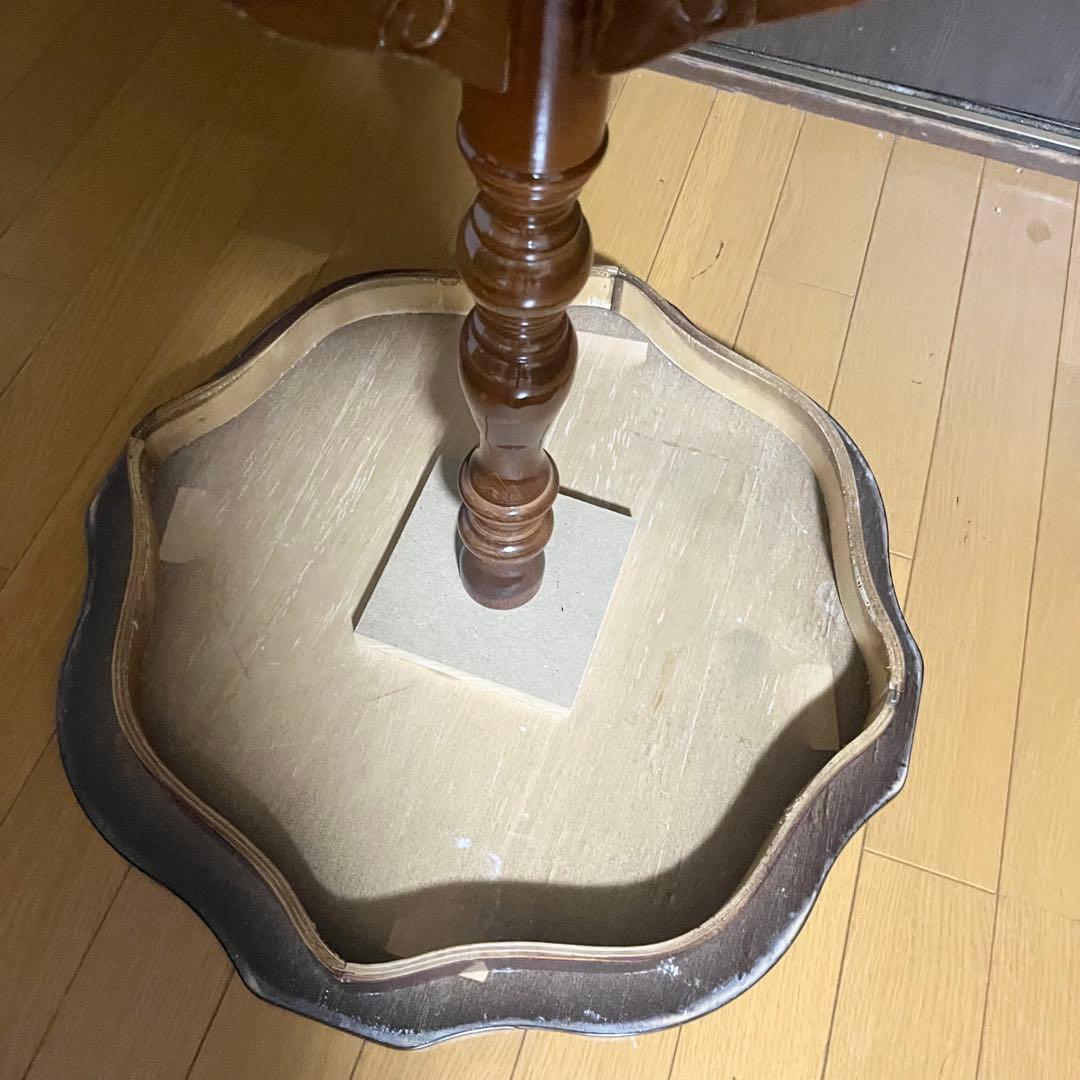 コーヒーテーブル 象嵌入り 艶あり輸入家具 アンティーク家具 イタリア ロココ調