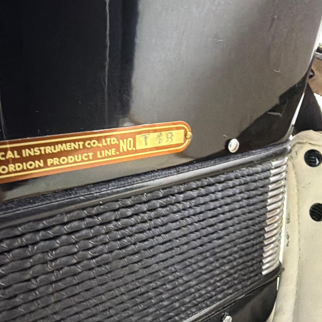 【希少】オールブラック TOMBO トンボ アコーディオン T 48 ケース付