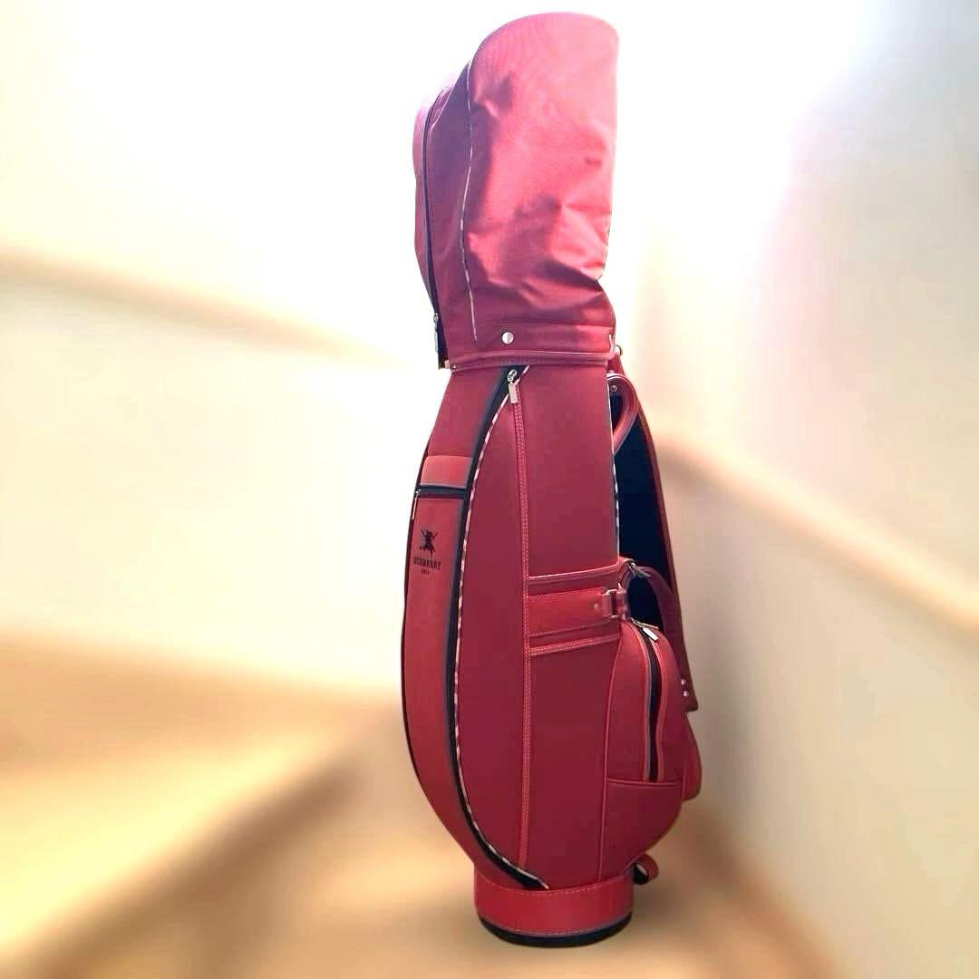 希少　BURBERRY GOLF バーバリーゴルフキャディーバッグ　レッド