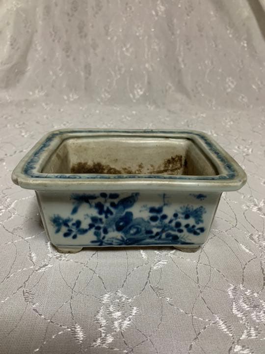 絵鉢　長方　盆栽鉢