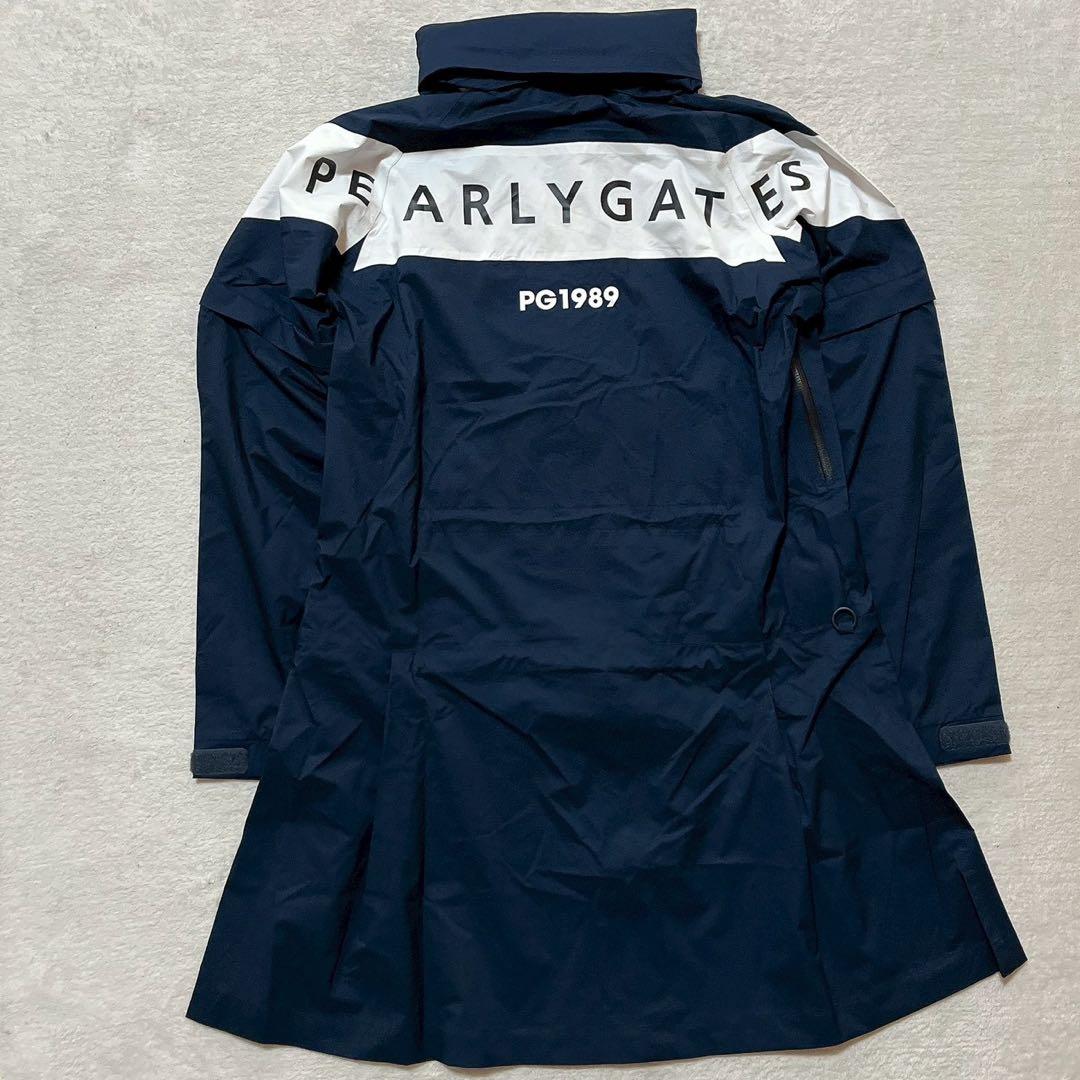 新品タグ付　パーリーゲイツ　レインワンピース　2WAY フード ネイビー　L　２