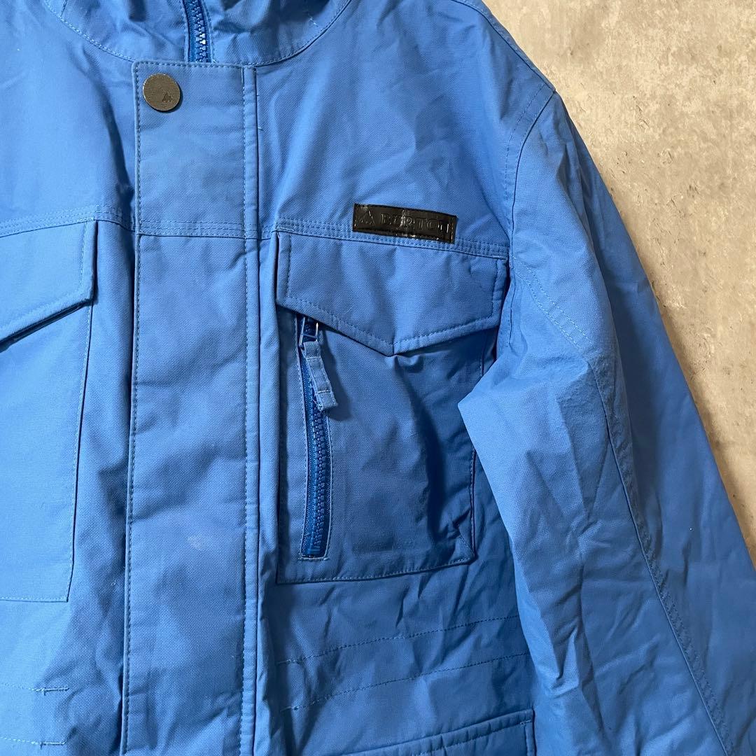 Burtonバートンスキーウェアスノーボードジャケットパーカーフード付き青ブルー