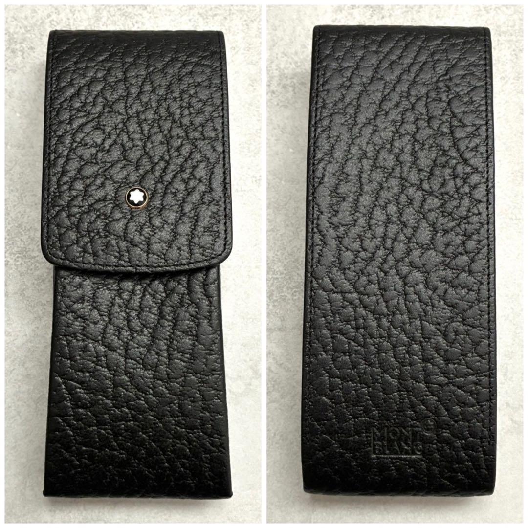 ✨未使用級✨モンブラン ペンケース ロゴ 3本差し 付属品完備 ブラック