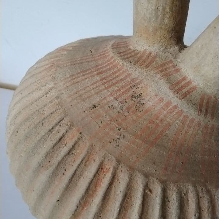 彩色陶器　テラコッタ 二口水差し　アンティーク