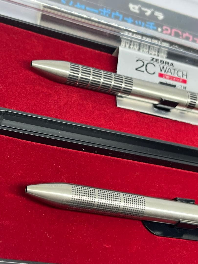 蝕刻 ゼブラ シャーボ 2Cウォッチ 2色ボールペン 時計付き　2本セット　廃盤