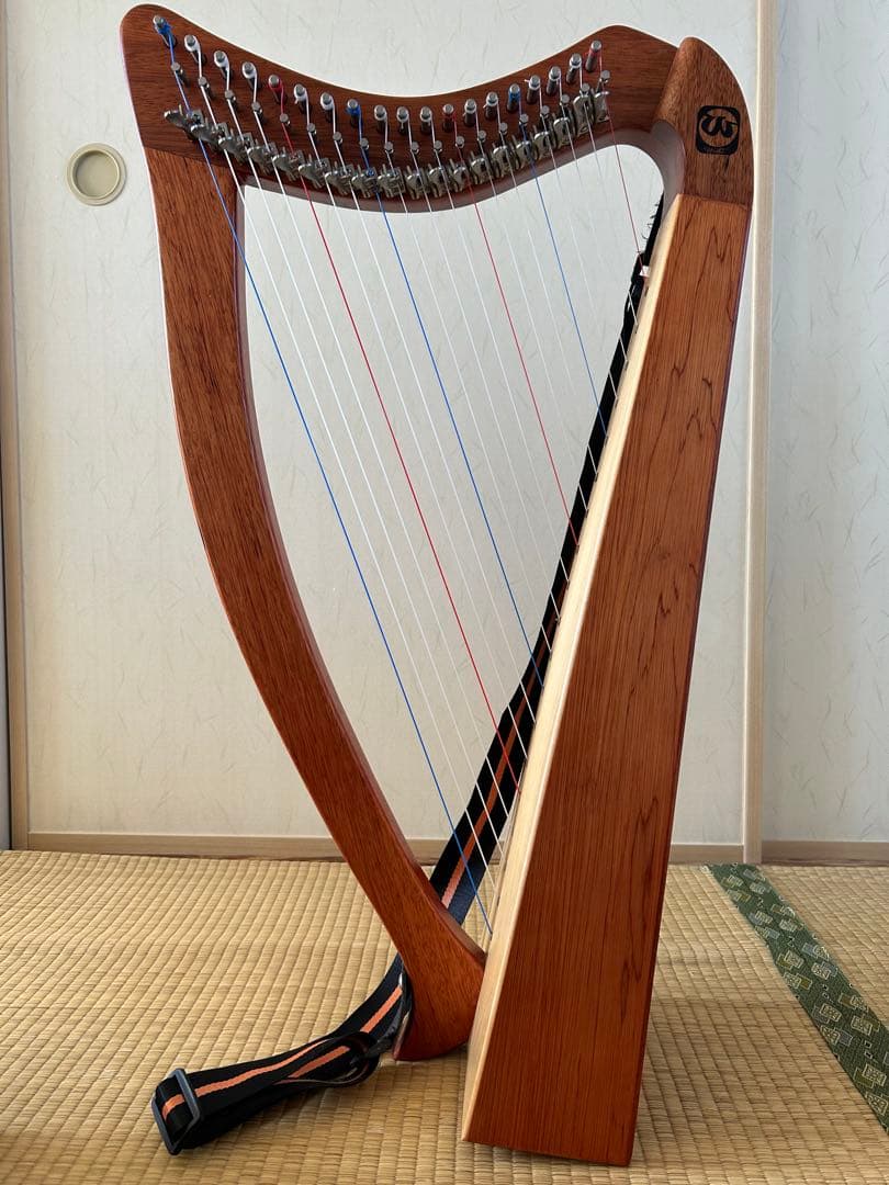 【初心者セット】Walter ハープ19 弦、ヤマハチューナー、譜面台、新品弦