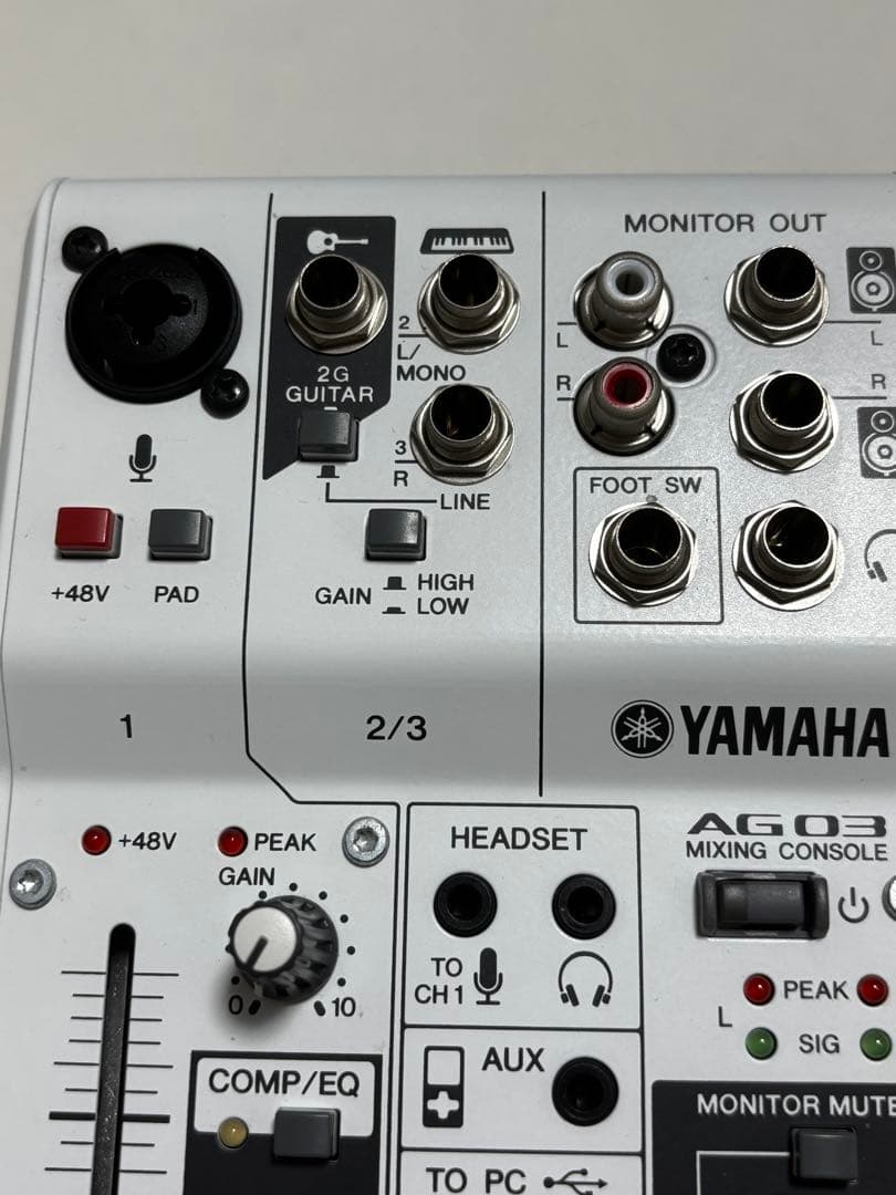 YAMAHA AG03 ミキシングコンソール USB接続