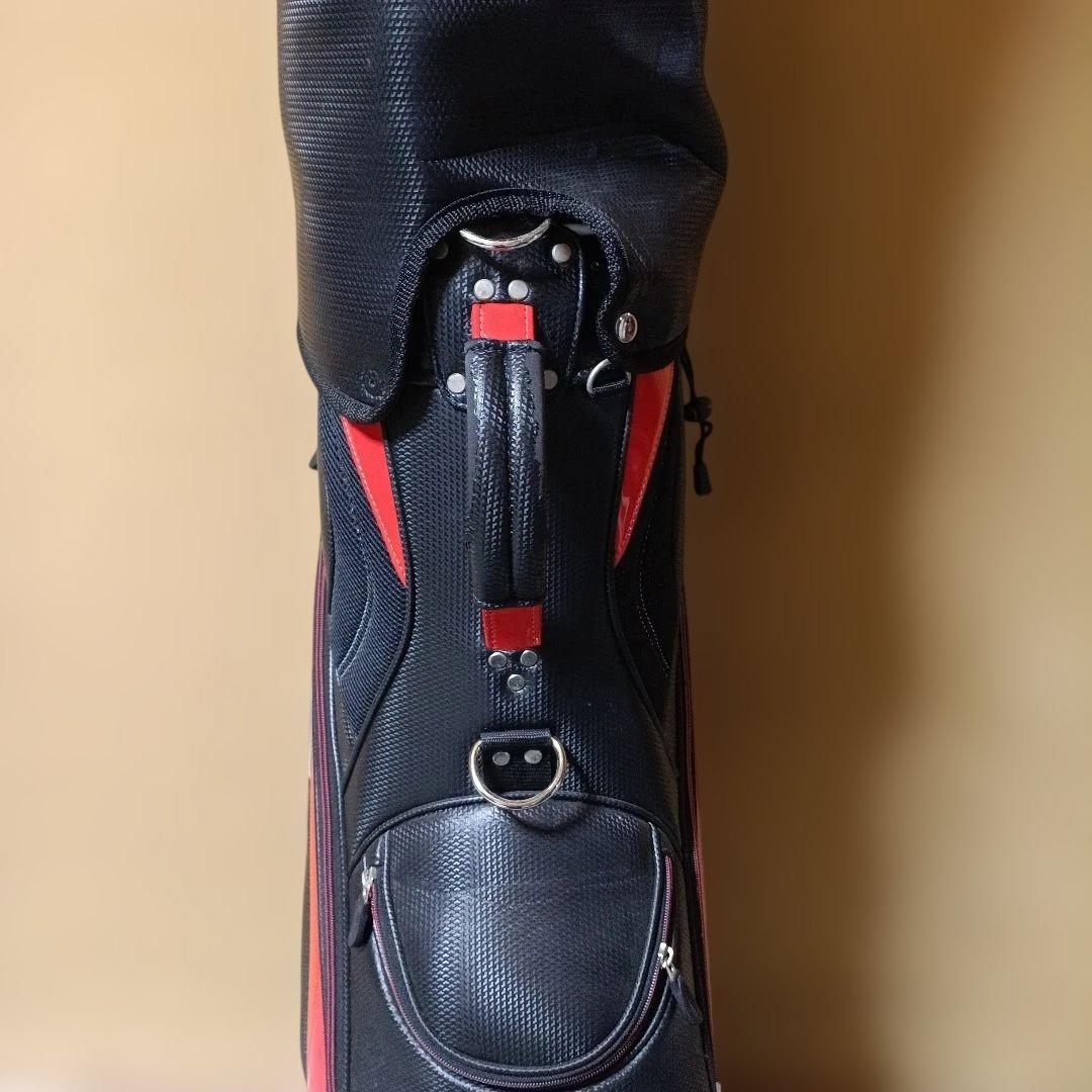 美品　軽量Titleist ゴルフキャディバッグ 黒/赤