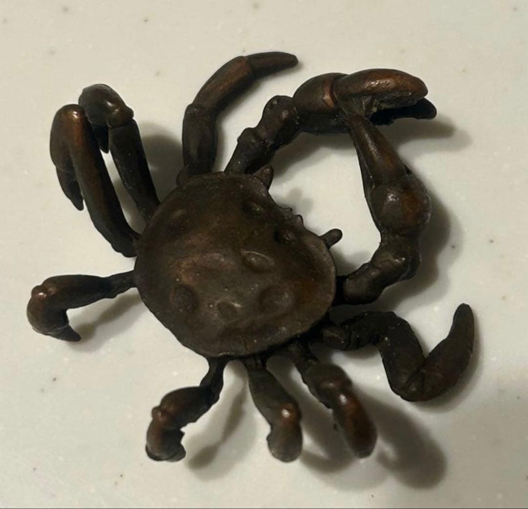 蟹　銅製　金運アップ　茶道具　香道具　金属工芸品　古美術品